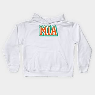 Miami Football Retro Sports Letters Kids Hoodie